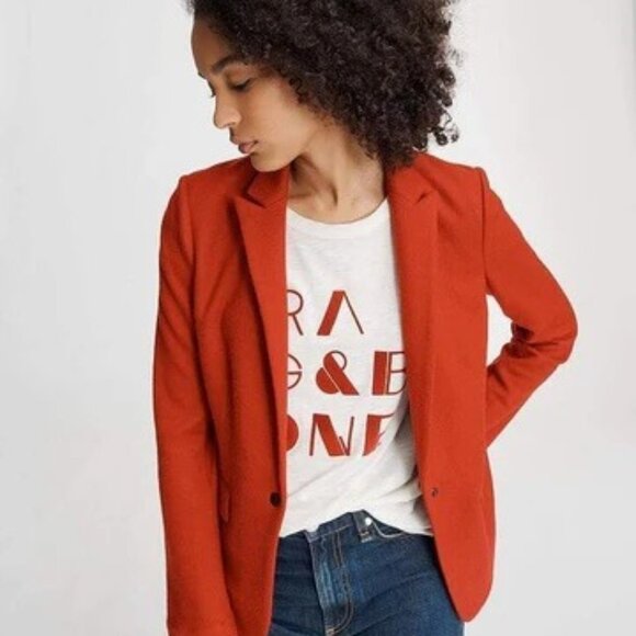 Rag & Bone Lexington Blazer in Red - Picture 1 of 9